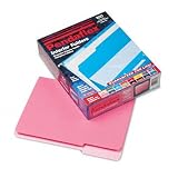 (Price/BX)Interior File Folders, 1/3 Cut, Top Tab, Letter, Pink, 100/box
