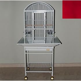 Avian Adventures Nina Dometop Bird Cage in Ruby by 