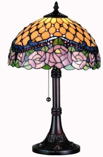 Jeweled Rose Table Lamp 19.5 Inches H