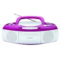 Grundig RRCD 1200 Tragbares Radio-Recorder mit CD-Player wei�/rosa