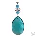 Dress My Cupcake 3.5 Tiffany Blue Faceted Classic Magnetic Hanging Crystals, Set of 3 - Wedding Decoration, Vases, Elegant Party Supplies
