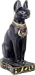 Bastet Egyptian Cat, Black Finish, 9.5"H