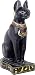 Bastet Egyptian Cat, Black Finish, 9.5"H