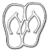 Tropi-Cals - Hula Flip Flops Chrome Emblem Decal