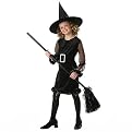 Girls' Adorable Witch Costume - Black