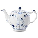 BLUE FLUTED HALF LACE TEAPOT-8 CUP