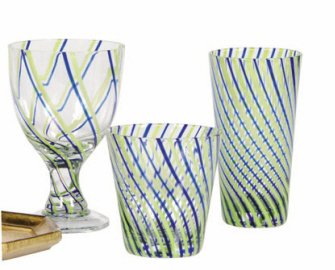 Carnevale B/W Martini Set of Four