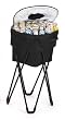 Portable Fold-Up Standing Cooler For Picnics & Tailgating Holds 72 Cans - Black