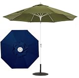 9 ft Aluminium Patio / Market Umbrella - Auto Tilt - Navy Color by Galtech