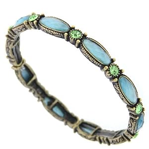 The Jennifer Stretch Bracelet in Ocean Hues by 