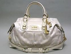 Coach Op Art Large Sabrina Satchel Duffle Bag Tote 12943 Parchment