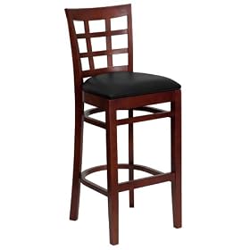 Flash Furniture HERCULES Series Mahogany Finished Window Back Wooden Restaurant Bar Stool... by Flash&node=1055398