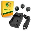 PowerPlanet Panasonic VW-VBJ10E-K Fast 1-2hr Battery Travel (UK, Europe, USA Mains/Car) Charger for PANASONIC HM-TA1, SDR-H26, SDR-S7, SDR-S9, SDR-S10, SDR-S15, SDR-S25, SDR-S26, SDR-SW20, SDR-SW21