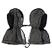7AM Enfant Long Cuffed Mittens, Black/Grey, Medium
