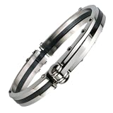 PowerfulMensStainlessSteelHandcuffBraceletBangleJewelry(Silver)