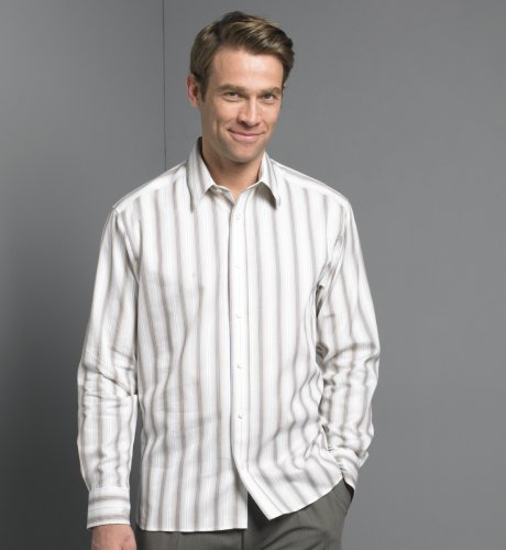 Big & Tall Autograph Long Sleeve Satin Stripe Shirt by Nigel Hall