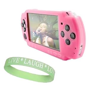 PSP 3000 Limited Edition Hannah Montana Entertainment Pack Silicone Skin Cover ( PINK ) + Vangoddy tm, Live*Laugh*Love wrist band!!!