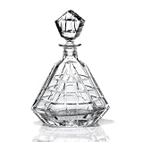 28 oz. Clear Crystal Triangle Decanter - Metropolis Collection