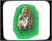 Decorated Mouse Pad with head, mane, horse, yellow, white
