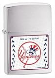 Zippo MLB New York Yankees Lighter (Silver, 5 1/2 x 3 1/2 cm)