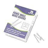 Advantus Panel Wall Wire Hooks, Silver, 25 Hooks per Pack (75370)