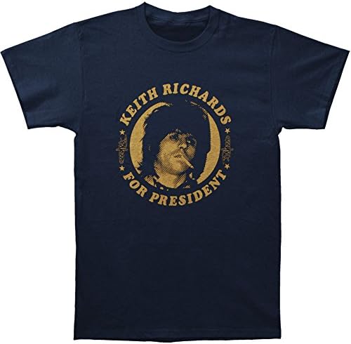 Rolling Stones Men's Keith Richards For President T-shirt Medium Blue