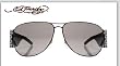 ED HARDY EHS 019 SPEEDKILLS BLACK METAL AVIATOR SUNGLASSES