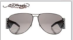 ED HARDY EHS 019 SPEEDKILLS BLACK METAL AVIATOR SUNGLASSES