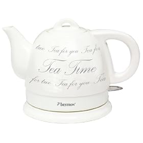 Bestron - DTP800 - Coffee & Tea - Th�i�re �lectrique sans Fil - 0,8 L - C�ramique �maill�e