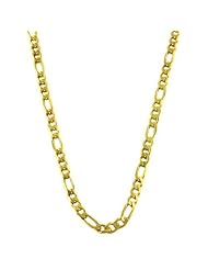 5mm Italian Silver 18k Gold Plated Figaro Link Chain Necklace and Bracelets 7" 8" 9" 16" 18" 20" 22" 24" 26" 28" 30"