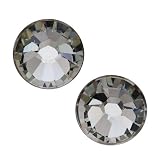 Swarovski Crystal Flatback Rhinestone #2058 Enhanced ss40 'Black Diamond' x8