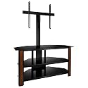 Bell'O TPC2127 Triple Play Universal Flat Panel Audio Video System with Swivel Mount and Optional Wood Finish Inserts or Paintable Inserts (Black)