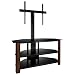 Bell'O TPC2127 Triple Play Universal Flat Panel Audio Video System with Swivel Mount and Optional Wood Finish Inserts or Paintable Inserts (Black)