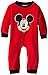 Disney Baby-Boys' Newborn Mickey Red Velour Coverall