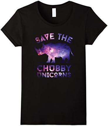Women's Save The Chubby Unicorns - T SHIRT Medium Black