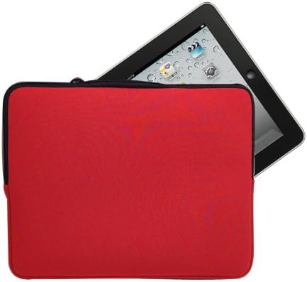 VIBE ESSENTIALS Universal Neoprene Zip Case for Tablets (VETAB-3508-RED)