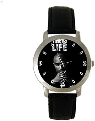 Tupac Shakur Juice Custom Diy Personalized Photo Analog Watch with Black Leather Perfect Gift