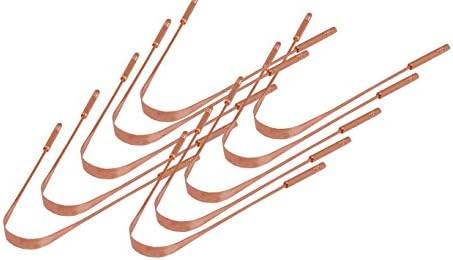 Pack of 10 - Health &amp; Balance Copper Premium Tongue Cleaner Scraper - Reduces Toxins &amp; Bacteria on the Tongue, Sterilizable