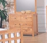 Natural Finish Wood Bedroom Storage Dresser w/4 Drawers Natural Finish Wood Bedroom Storage Dresser w/4 Drawers