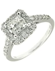 1.01 Ct White Gold Diamond Cocktail Ring 14kt