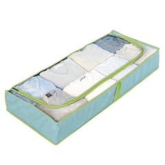 WENKO 4386032100 Unterbettkommode Fashion Line - atmungsaktives Vlies, 100 x 16 x 45 cm, t�rkis-gr�n