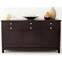 Napier Buffet Brushed Chrome Dark Brown