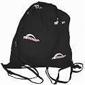 Cotton Jersey Sling Bag Tote Black with Volleyball Design
