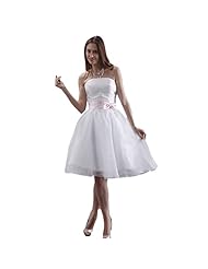  Lace-Up Organza/Polyester Short Bridesmaid Dress  With a Bow(s) and a Sash 