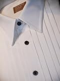 Tuxedo Shirt - 100% Cotton 1/2 Pleat Laydown Collar, Exact Sleeve Length