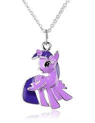 My Little Pony Girls Fine Silver Plated Twilight Sparkly Pendant Necklace, 18"