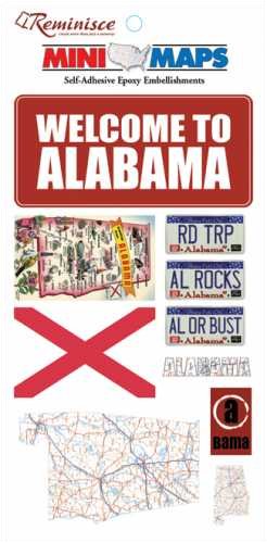 Alabama -Mini Maps Epoxy