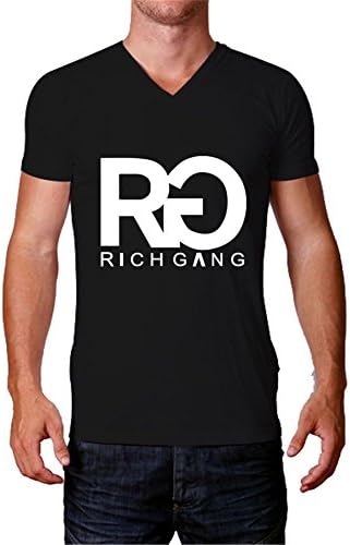 A0292 Rich Gang T Shirt Mens 100% Cotton T-Shirt Black Short Sleeve
