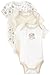 Little Me Baby-Boys Newborn Safari 3 Pack Bodysuit, Ivory/Multi, 6 Months