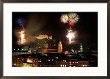 Fireworks Over City, Salzburg, Austria Scenic Framed Photographic Poster Print by Thomas Winz, 29x21